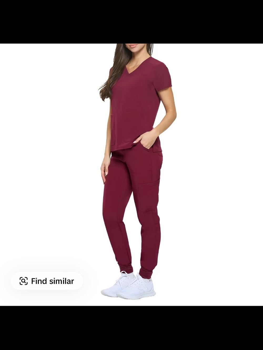 Natural Uniforms Women’s Jogger Scrub Set Stretch Uniform V-Neck Top & Pants